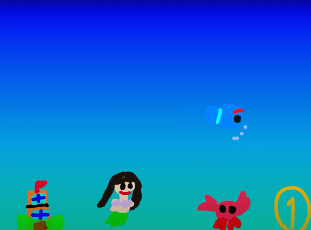 にんぎょひめ 年度1年生ビスケット絵本作品 ビスケット塾