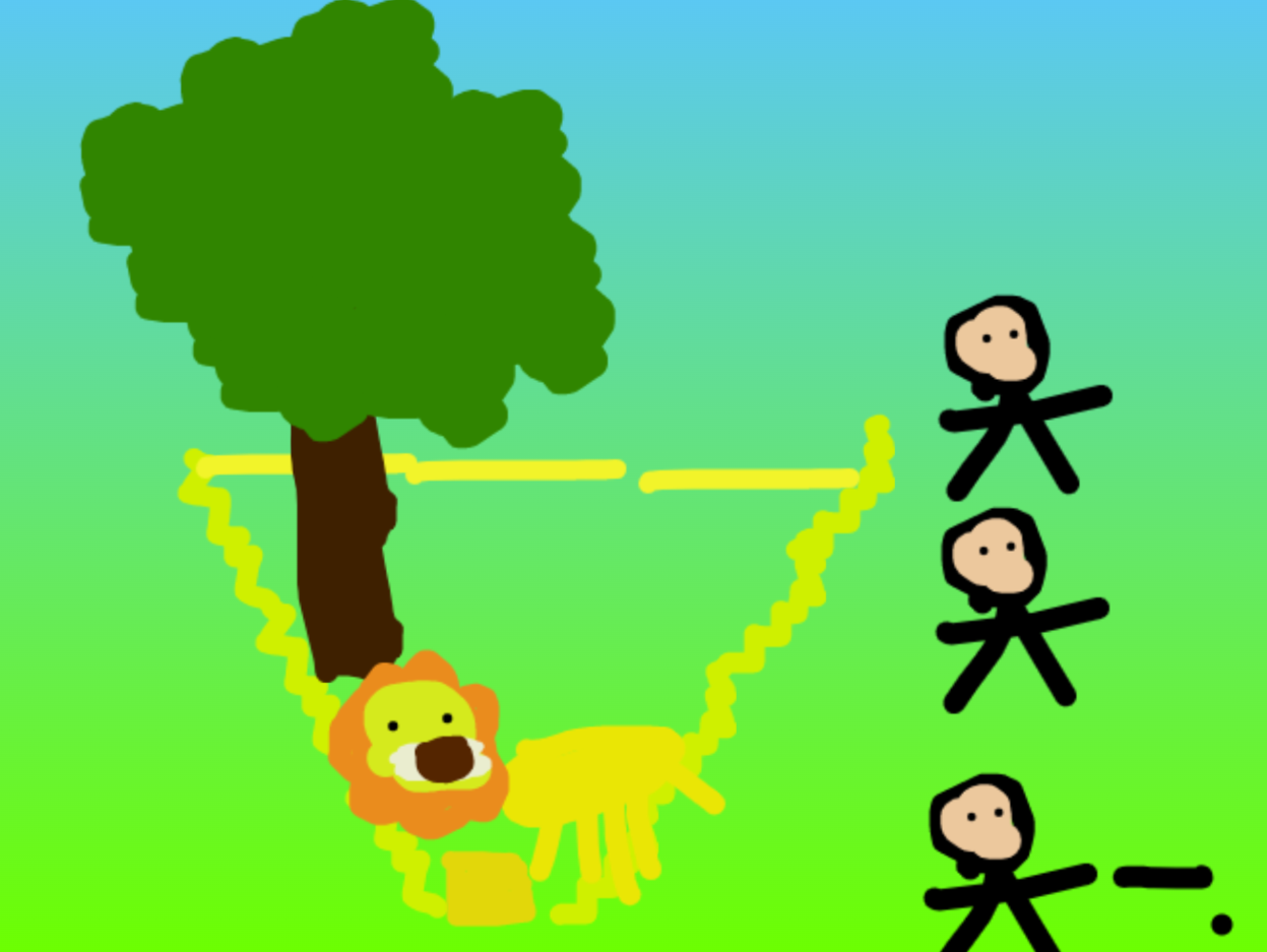 ライオンのどうぶつえん 21年度1年生ビスケット絵本作品 ビスケット塾